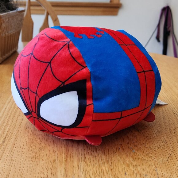 Disney Tsum Tsum Marvel Spiderman Fat Plushie Stuffed Animal Toy - Picture 1 of 12